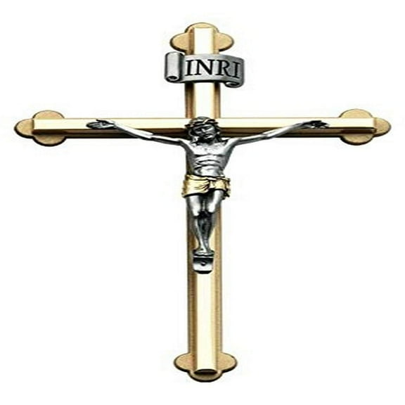 Cathedral Art NC330 Metal Cross with 2-Tone Figure, 8-Inch