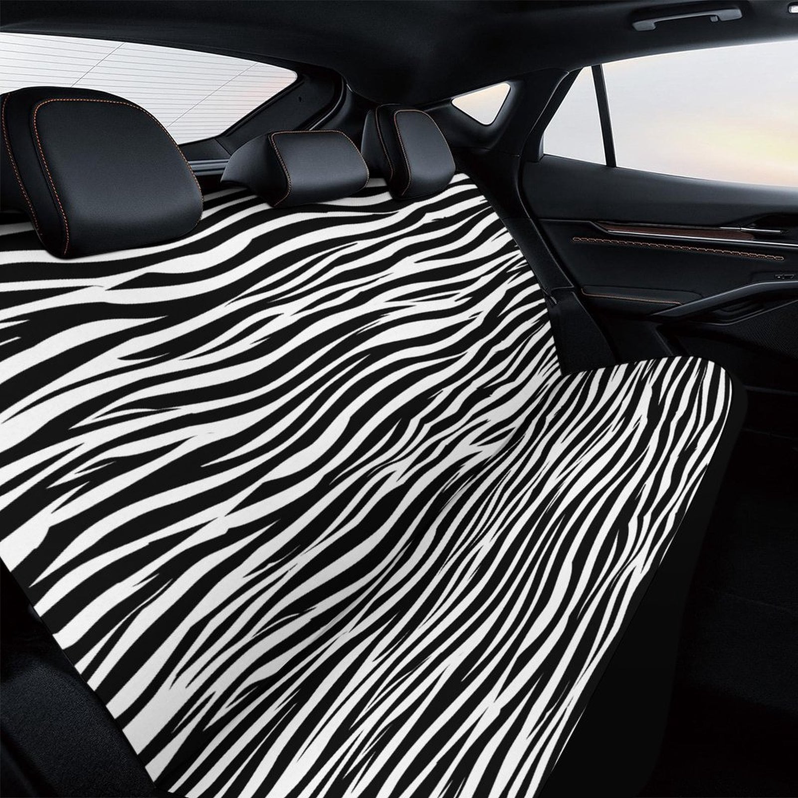 Animal Print Patterns Car Accessories Bench Seat Covers for Cars Print Car Seat Protector Cover for Rear Universal Fit
