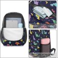 thumbnail image 4 of Dinosaur and Planets Blue Pattern 17" School Backpacks for Teens,Waterproof Oxford Fabric,S-Shape Padded Straps for School,Travel,Hiking,Camping, 4 of 6
