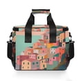 thumbnail image 7 of FORMRS Insulated Cooler Bag 24 Cans Capacity Soft Leakproof Lunch Box with Side Pockets, Cityscape Painting, 7 of 7