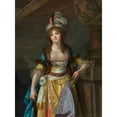 thumbnail image 2 of Jean-Baptiste Greuze 14x18 Gold Ornate Wood Frame and Double Matted Museum Art Print Titled - Portrait of a Lady in Turkish Fancy Dress (circa 1790), 2 of 4