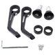 thumbnail image 4 of Espejo De Manillar De Metal Claro Para Motocicleta De 2 Piezas Con Piezas De Montaje Negro Sharpla Espejo lateral de la motocicleta, 4 of 8