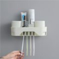 thumbnail image 2 of Wosthever Soporte multifunción para cepillo de montado en la pared, soporte para de dientes, estante de almacenamiento impermeable para Almacenamiento y organización del hogar Wosthever HA023496-00, 2 of 6