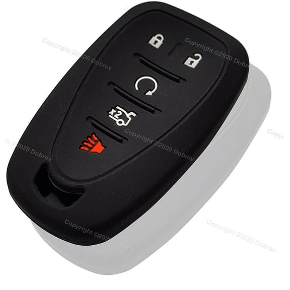 Silicone Protective Entry Keyless Remote Fob Smart Cover Case Chevy Key (Black)