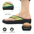 thumbnail image 2 of Aerosoft - Glitter Thong Beach Wear - Summer Arch Support Flip Flops for Women, 2 of 6