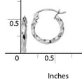 thumbnail image 2 of Primal Gold 10 Karat White Gold Twist Hoop Earring, 2 of 4