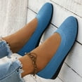 thumbnail image 2 of Mepaouo Ballerines à Enfiler pour Femmes, Tricot, Bout Rond, Chaussures de Marche et de Robe, Petit Talon Compensé, Mary Jane, 2 of 7