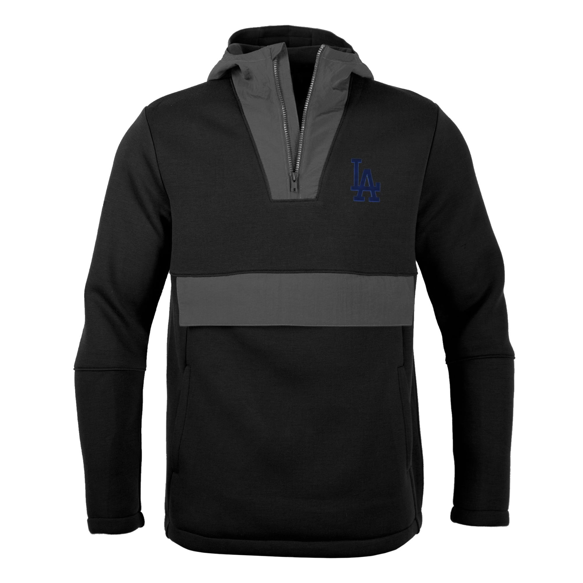 Men's Levelwear Black Los Angeles Dodgers Logo Ruckus QuarterZip