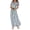 Light Blue, variant on Women's Floral V Neck Flutter Sleeve Maxi Dress 100% Polyester Lightweight Flowing Silhouette for Everyday Wear