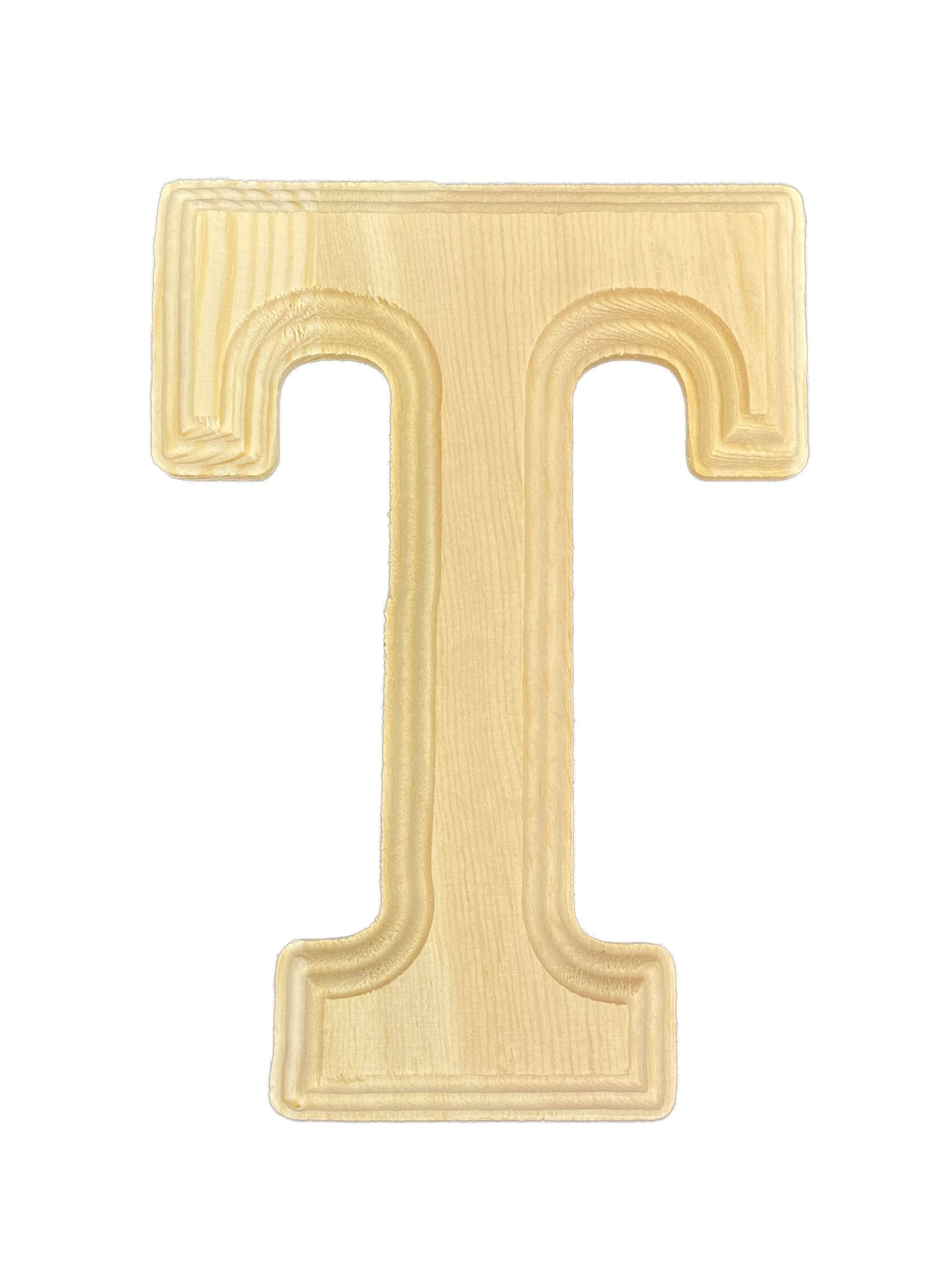 Crafts Central 6 Inch Pine Wood Alphabet Letters – Single Letter, Beveled Edges For DIY, Decor & Painting