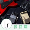 thumbnail image 4 of Uxcell 2 Pcs Guitar Patch Cables 16 Inch Pedal Board Cord 1/4 Inch Metal Straight Bend TS Right Angle Guitar Patch Effect Cable Cord for Instrument Effect Pedal Mixing Console, Purple, 4 of 6