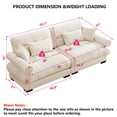 thumbnail image 5 of AOOWOW Home Contemporary I-Shaped Velvet Reclining and Deep Seat Modular Sectional Sofa with 4 Pillows, Cream, 5 of 11