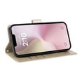thumbnail image 3 of Designed for iPhone 16e Case Wallet,Women Flip Folio Cover with Butterfly & Flower Embossed PU Leather Stand Credit Card Holders Slots Wrist Strap Shockproof Phone Case,Gold, 3 of 9