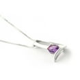 thumbnail image 5 of Galaxy Gold 14k 18" White Gold Modern Necklace with Natural Amethyst, 5 of 7