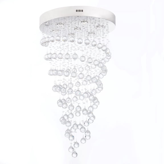Finesse Decor- Crystal Chandelier Double Helix// 7 Light