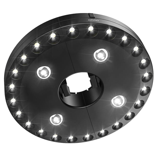 Luz para sombrilla de patio, 28 luces LED inalámbricas para sombrillas de patio (negro)
