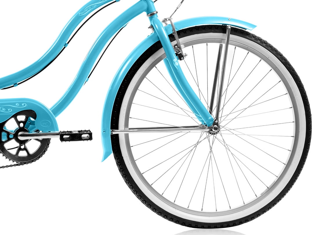 Wonder Wheels 26 In. Beach Cruiser Coaster Brake Single Speed Bicycle Bike Stainless Steel Spokes One Piece Crank Alloy Rims 36 H Red Walmart