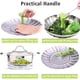 thumbnail image 4 of Cesta de vapor de acero inoxidable, cesta de vapor para verduras, inserto de vapor plegable para cocinar verduras, pescado, mariscos, ampliable para adaptarse a ollas de varios tamaños (5,1" a 9") MFZFUKR WRMH-120, 4 of 9