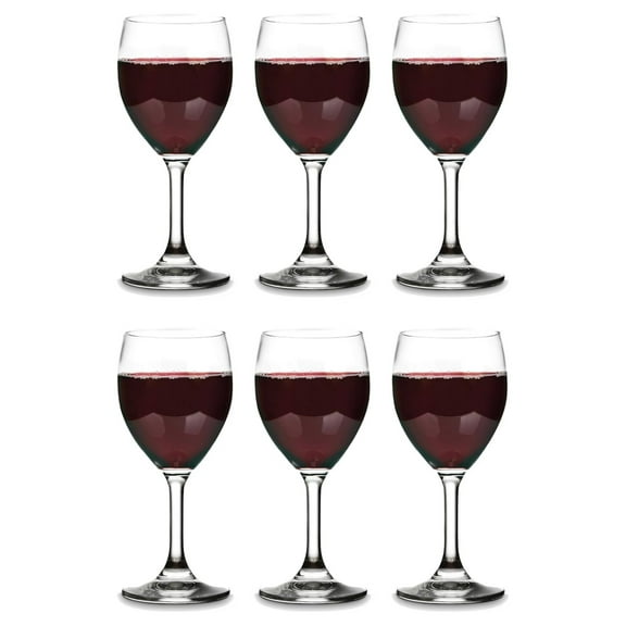 White Wine Glasses, 8.25 Ounce Wine Glass, Set of 6 Thick and Durable, Dishwasher Safe, Empire Collection, Perfect for Parties, Weddings, and Everyday Great Gift Idea