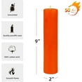 thumbnail image 4 of 2 x 9 Orange Pillar Candle, 4 of 5