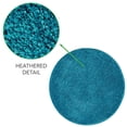 thumbnail image 6 of mDesign Microfiber Accent Rug Mat/Runner, 24" Diameter - Heather Teal Blue, 6 of 8