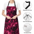 thumbnail image 6 of Honeii Burgundy Tie Dye Print Waterproof Apron, Adjustable Kitchen Apron with Pockets,for Gardening, Dishwashing, Meat Processing, Car Washing, and Pet Grooming, 6 of 8