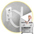 thumbnail image 1 of (Paquete de 5) Kit de anclajes para muebles antipuntas a prueba de bebés, anclajes de pared para gabinetes que protegen a los niños pequeños y a las mascotas de la caída de muebles, seguridad aju, 1 of 5