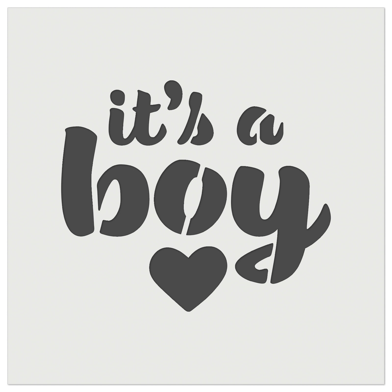 It's a Boy Baby Shower Party DIY Cookie Wall Craft Stencil 3.5 Inch