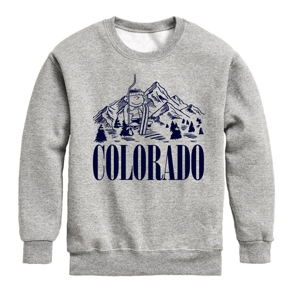 Peanuts - Colorado Charlie Brown - Toddler And Youth Crewneck Fleece Sweatshirt
