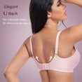 thumbnail image 3 of Deep V Bras for Women No Underwire Seamless Bralettes for Women Plunge T Shirt Bra Softly Padded with Extender, 3 of 5