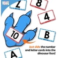 thumbnail image 3 of Dino Stomp Number & Alphabet Flash Cards I Preschool Learning Activities I Includes 26 Foam Floor Dinosaur Feet, ABC Flash Cards, Number Flash Cards & Phonics Flash Cards, 3 of 5