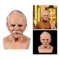 thumbnail image 4 of Máscara Divertida de Látex para Hombre Viejo Máscara de Arrugas Humanas Máscara de Cabeza de Novedad Máscara de Hombre Viejo Realista para Fies hombre de pelo blanco Sunnimix Cubierta de cabeza de anciano, 4 of 8