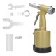 thumbnail image 2 of Pistola remachadora neumática hidráulica, extractor remachador de aire, herramienta Industrial de remachado de 3 mandíbulas, KP-703 dorado, 2 of 8