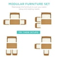 thumbnail image 3 of Best Choice Products 4-Piece Outdoor Wicker Patio Conversation Furniture Set w/ Table, Cushions - Natural/Ivory, 3 of 8