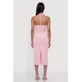 thumbnail image 3 of Women's Metallic Neck Detail Side Ruched Midi Dress, 3 of 3