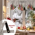 thumbnail image 5 of Merry Christmas Tree Tie Up Valances Curtain, Graffiti Winter Snowflake Xmas Gray Adjustable Rod Pocket Short Window Treatment Tie Up Curtains Valances for Kitchen Living Room Bathroom 60x18 Inches, 5 of 9