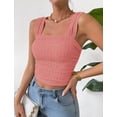 thumbnail image 6 of IWEMEK Women Sleeveles Tops 2 Packs Fashion Casual Dressy Pink Cute Tees White Tight Fitting Ribbed Tank Tops 2025, 6 of 8