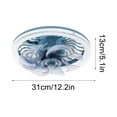 thumbnail image 3 of Fans for Bedroom, 310x130mm Remote Control Ceiling Fan Light with Adjustable Speed, Multi Functional for Corridor Home Simplifies Installation, 3 of 3