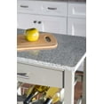 Linon Roger Kitchen Island Granite Top, Gray, with Castors