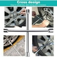 thumbnail image 5 of Llave de cruz para coche Llaves de cruz de 35 x 35 cm para ruedas Llave de cruz de acero con alto contenido de carbono para reparación de automóviles/tornillos hexagonales (plateada), 5 of 5