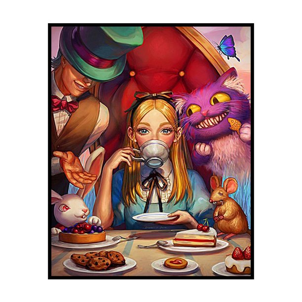Cuadros Decorativos Bordado completo Alice Story impreso punto de cruz 11CT 3 hilo algodón Kit Sywqhk Nuevos Originales
