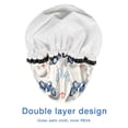 thumbnail image 4 of Shower Caps,Anchor and Bulldog Dog Waterproof Shower Cap for Women 4 Pieces,Double Reusable Hair Cover for Shower PEVA Elastic Stretch Hem, 4 of 7