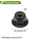 thumbnail image 4 of 5 Pcs M5 Tuercas de brida para automóvil Zinc negro, anillo de goma de nylon, rosca inversa hexagonal plana, 4 of 6