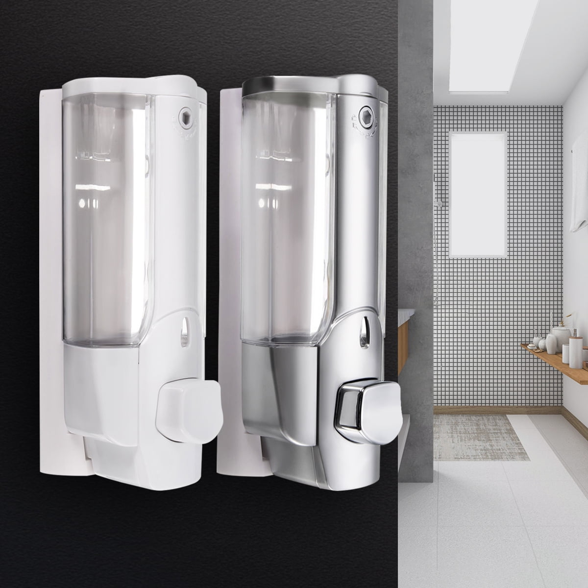 Liquid Pumps Liquid Soap Gel Shampoo Dispenser Wall Mounted Bathroom Washroom Shower Body Lotion Liquid Pumps Liquid Soap Gel Shampoo Dispenser Wall Mounted Bathroom Washroom Shower Body Lotion