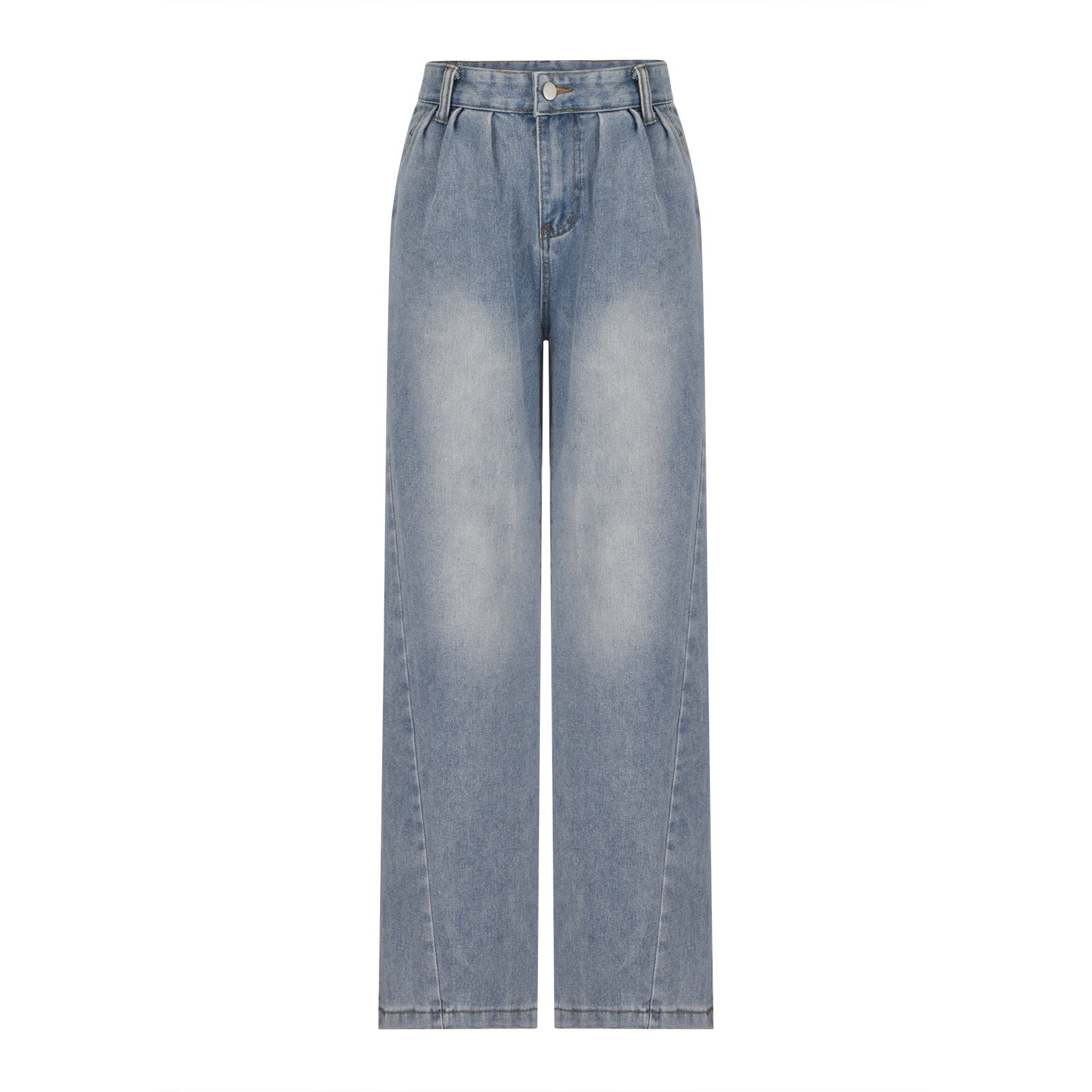 デニム・ジーパン Fallett DISTRESSED WIDE DENIM PANTS 4TR123 DYTTDG Women's Flare Jeans High Waisted Wide Leg Baggy Jean