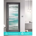 thumbnail image 5 of Window Privacy Film Turquoise Gray White Stained Glass Window Film Decorative Sun Block Window Cover Country Abstract Ombre Mottled Window Clings Static Adhesive Sticker for Bathroom 23.6"x59", 5 of 7