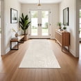 thumbnail image 3 of MeyJey 3'x6' Runner Rug for Hallways, Non Slip Modern Jacquard Textured Rugs Soft Geometric Rug for Entryway Bathroom Laundry Dorm, Beige, 3 of 15