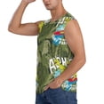 thumbnail image 3 of Kdxio Surfing Dinosaur for Men's Muscle T-shirt,Sleeveless for Workout Running Athletic Gym Lounge Casual, 3 of 7