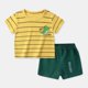 thumbnail image 1 of Ropa casual para niños Conjunto de 2 piezas Ropa Verde Cool Boy T-shirt + Shorts Ropa Niños Chándal Niños Ropa de bebé Tan Jianjun  unisex, 1 of 2