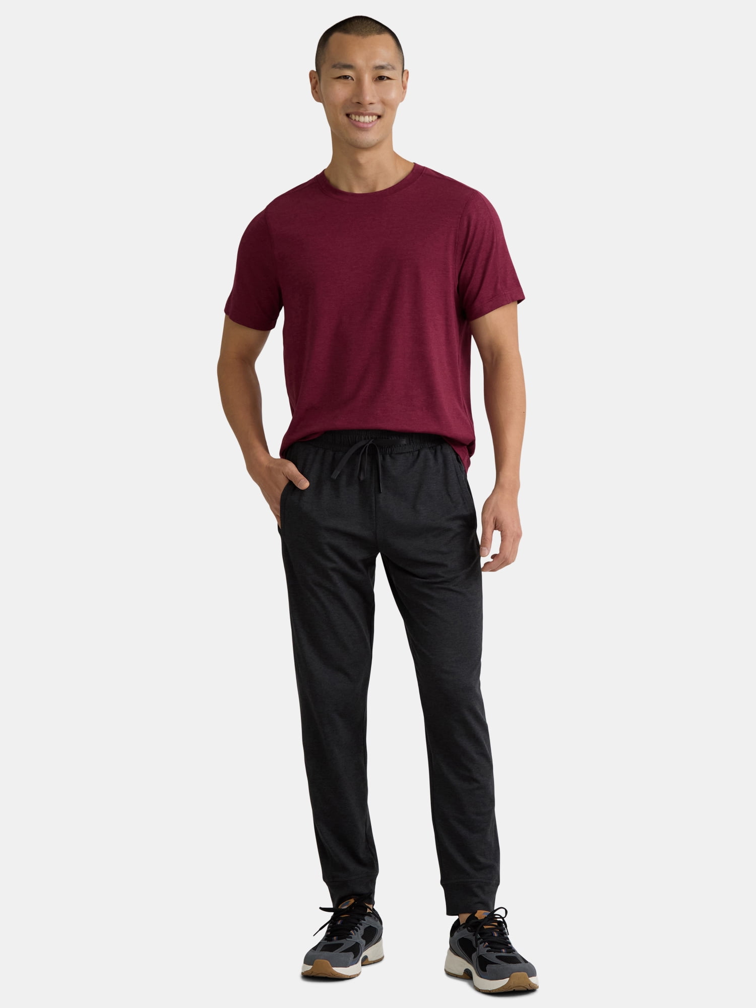 Athletic Works Men's and Big & Tall Men's Soft ButterCore Tee with Short Sleeves, Sizes S-5XL